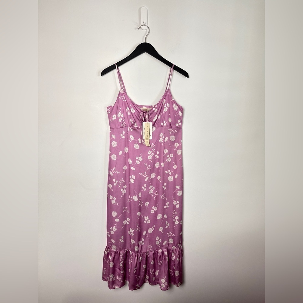 NWT - SALTWATER LUXE - Floral Peony Cami, Midi, Slip Dress. Large - Picture 10 of 10